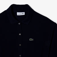 Robe décontractée ceinturée en petit piqué - Marine