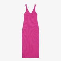 Seamless knitted ribbed maxi dress - Malva