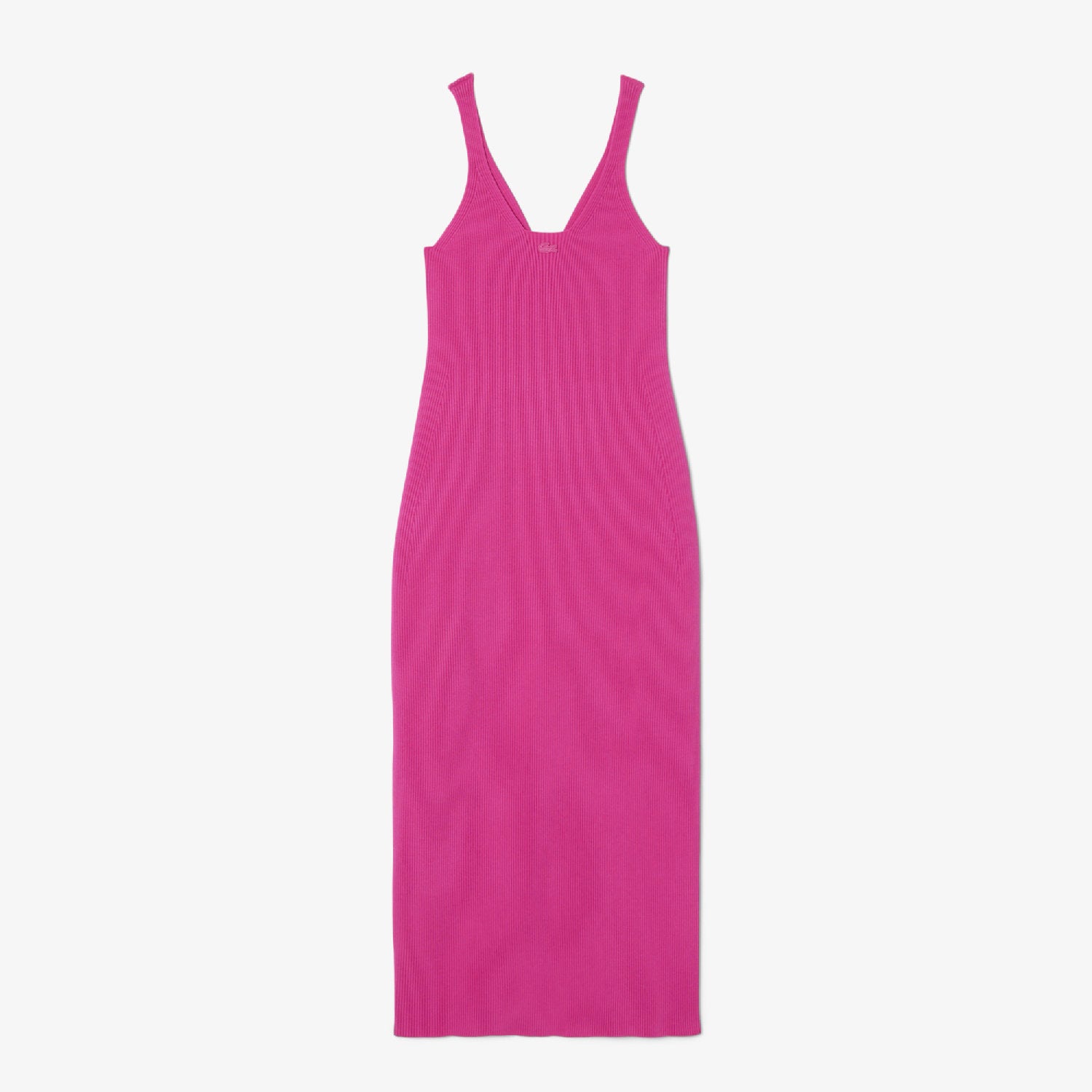 Robe longue côtelée sans coutures en maille - Malva