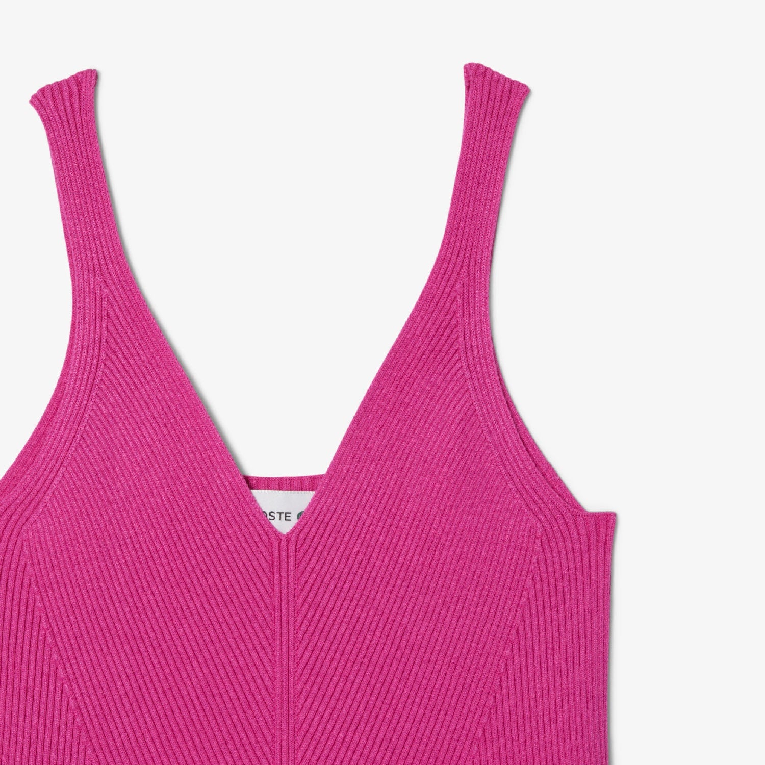 Robe longue côtelée sans coutures en maille - Malva