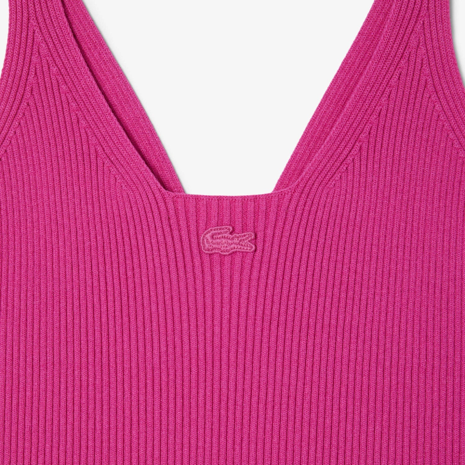 Robe longue côtelée sans coutures en maille - Malva