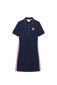 Robe polo ajusté en piqué - Marine