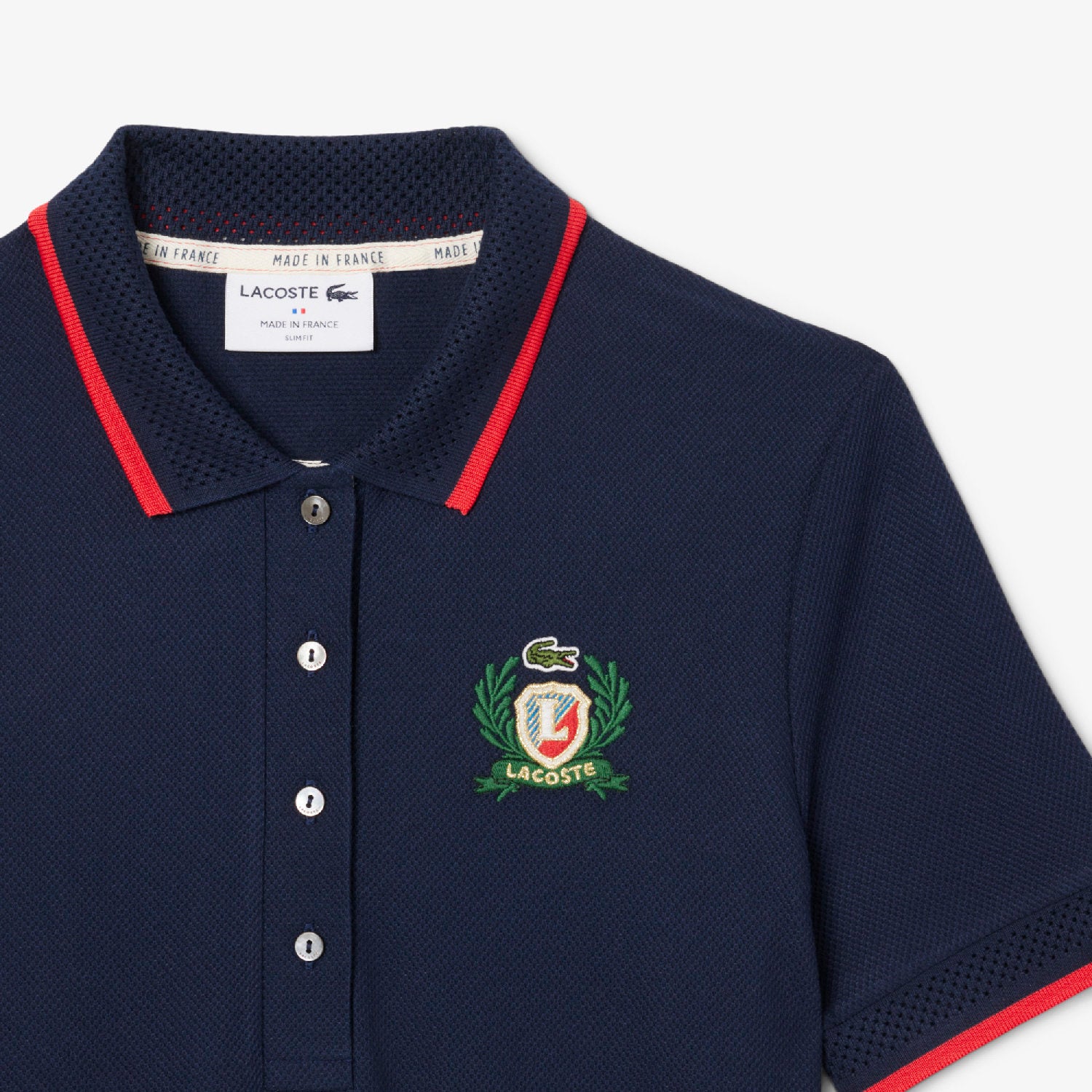 Robe polo ajusté en piqué - Marine