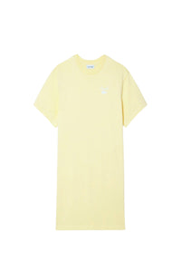 Robe t-shirt oversize griffée - Jaune