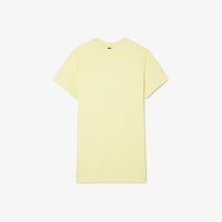Robe t-shirt oversize griffée - Jaune