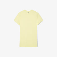 Robe t-shirt oversize griffée - Jaune