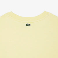 Robe t-shirt oversize griffée - Jaune