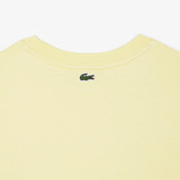Robe t-shirt oversize griffée - Jaune
