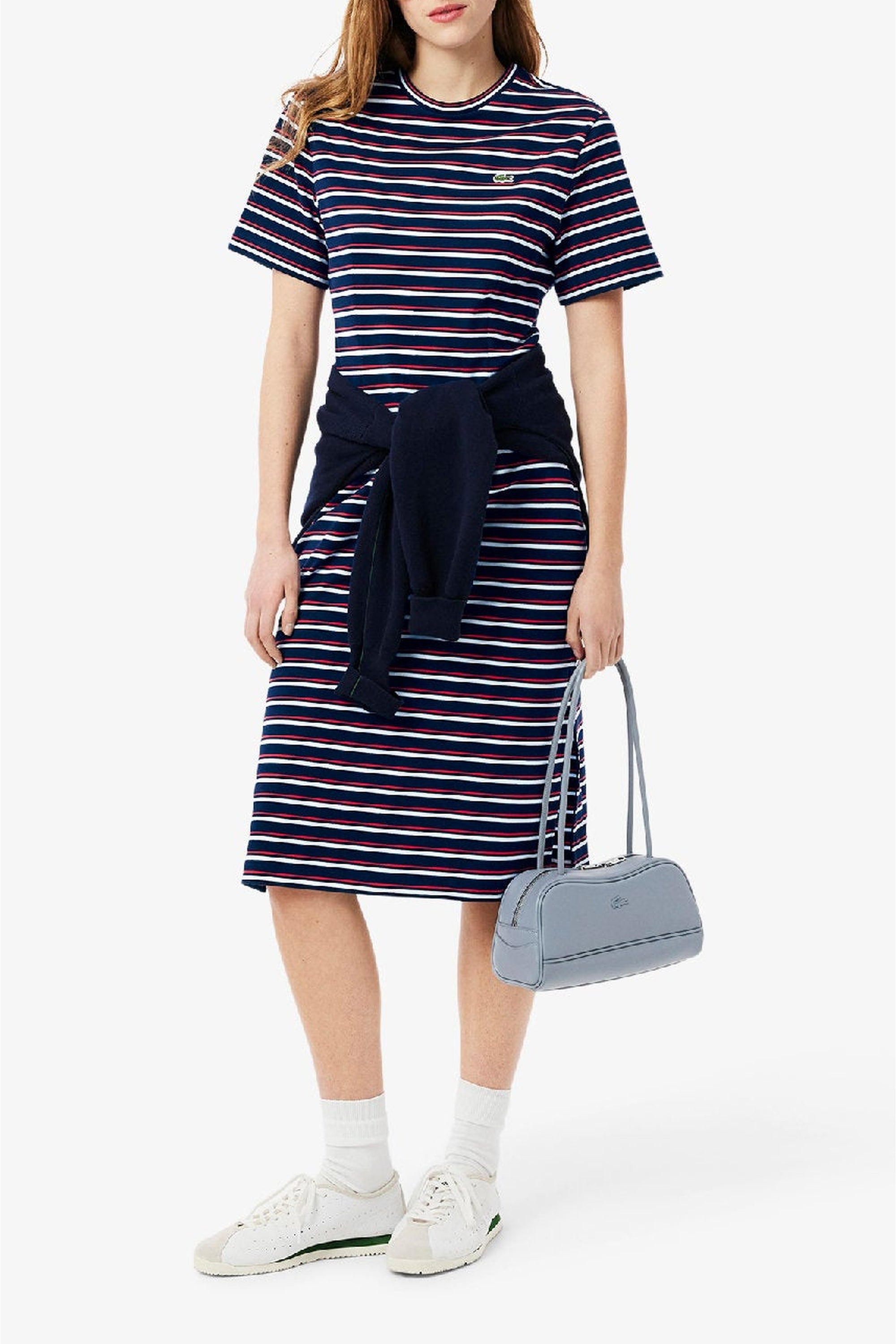 Robe t-shirt longue rayée - Marine & Grenadine