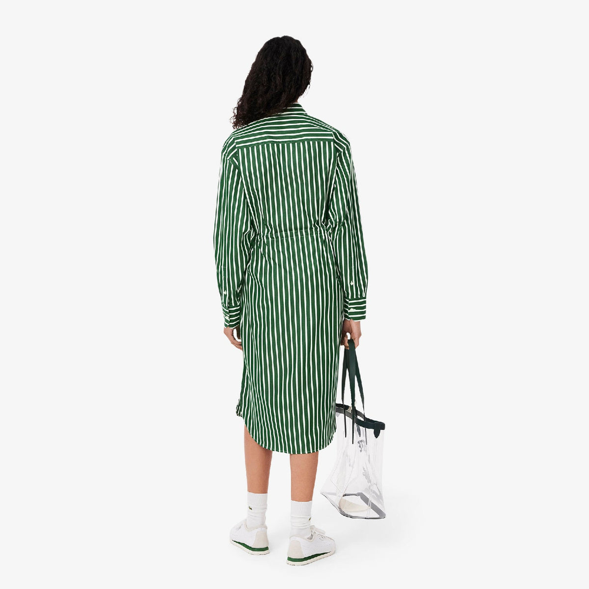 Robe chemise décontractée - Vert & Blanc