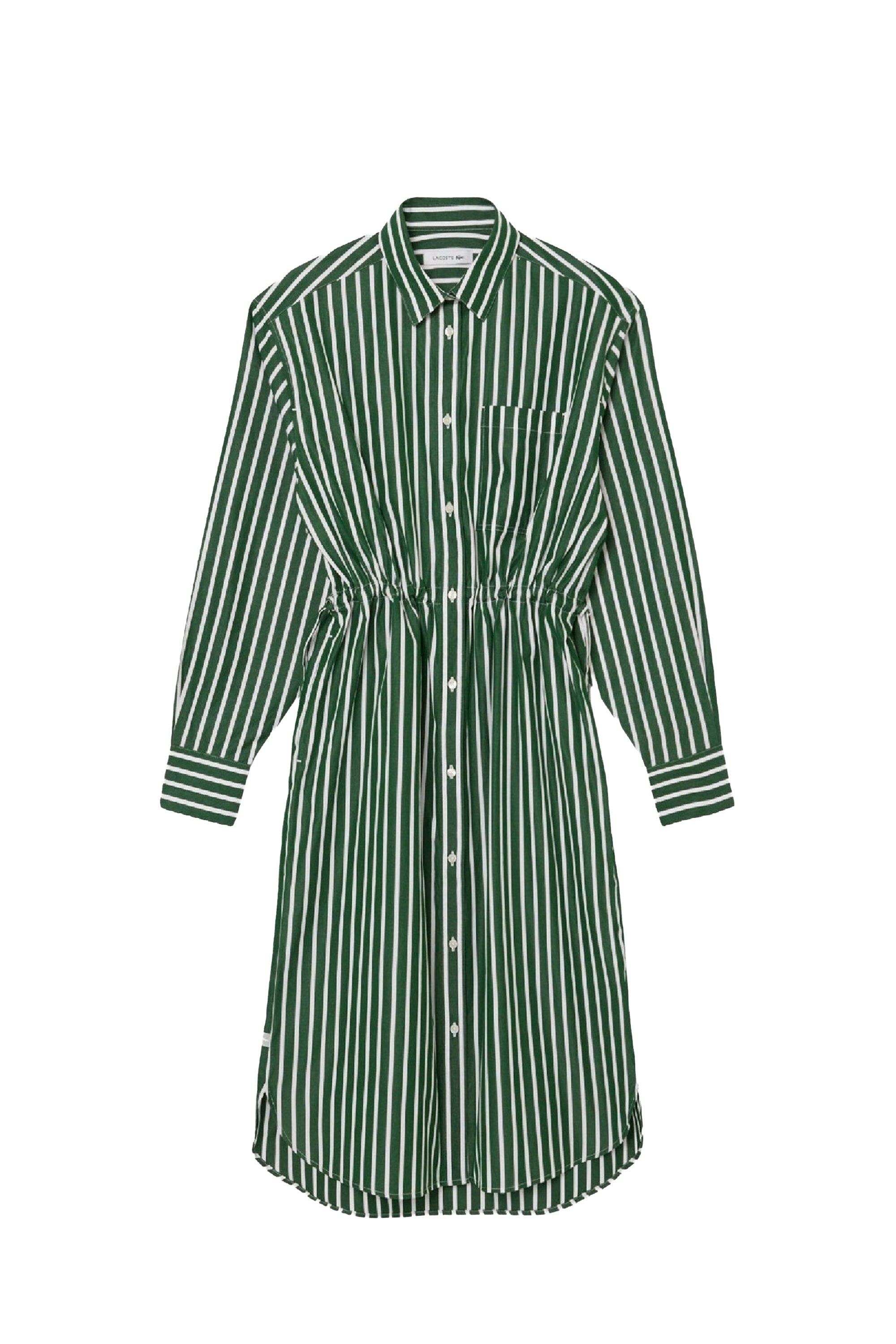 Robe chemise décontractée - Vert & Blanc