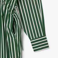 Robe chemise décontractée - Vert & Blanc