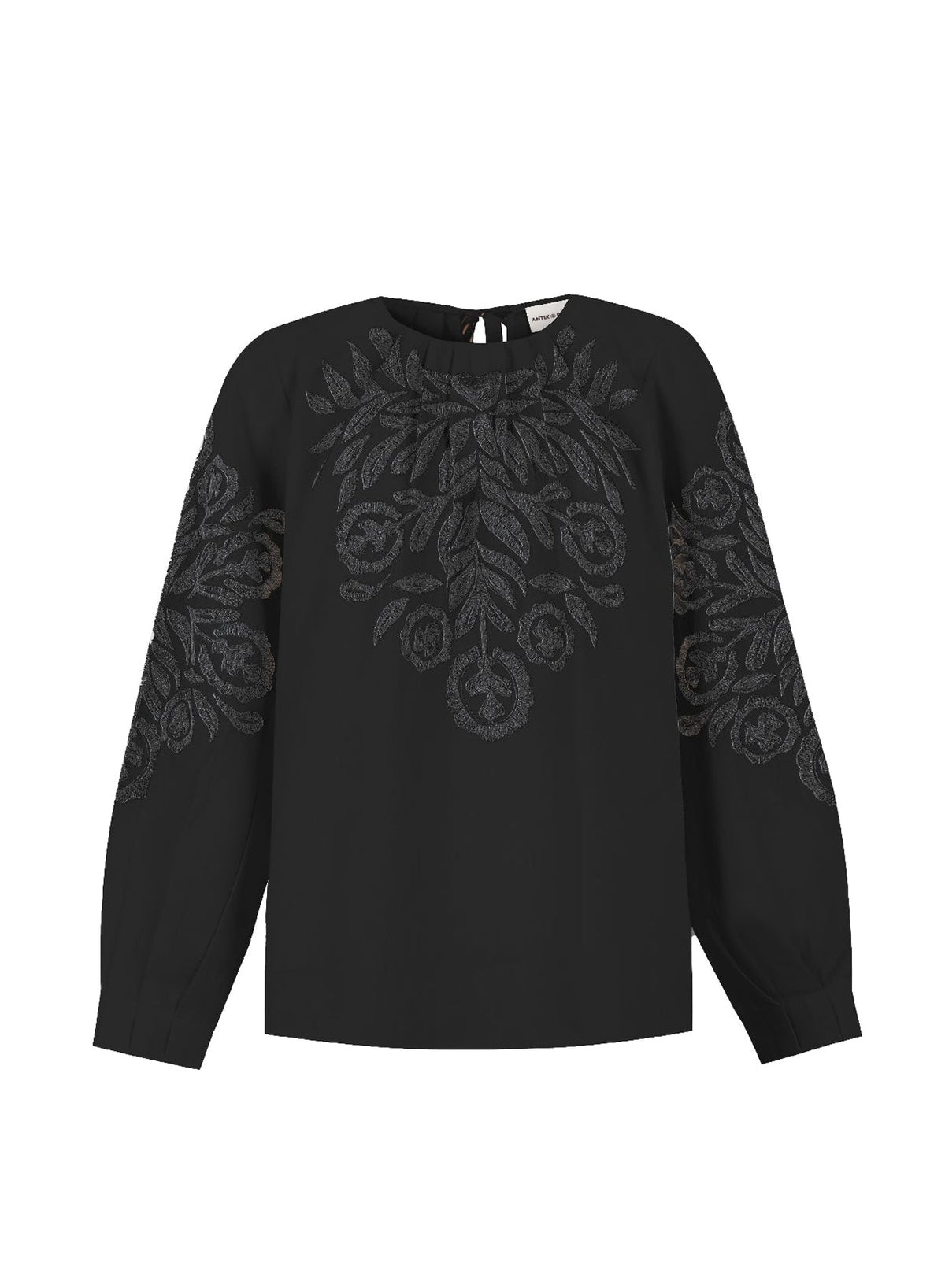 Chemisier brodé Eglantine - Black