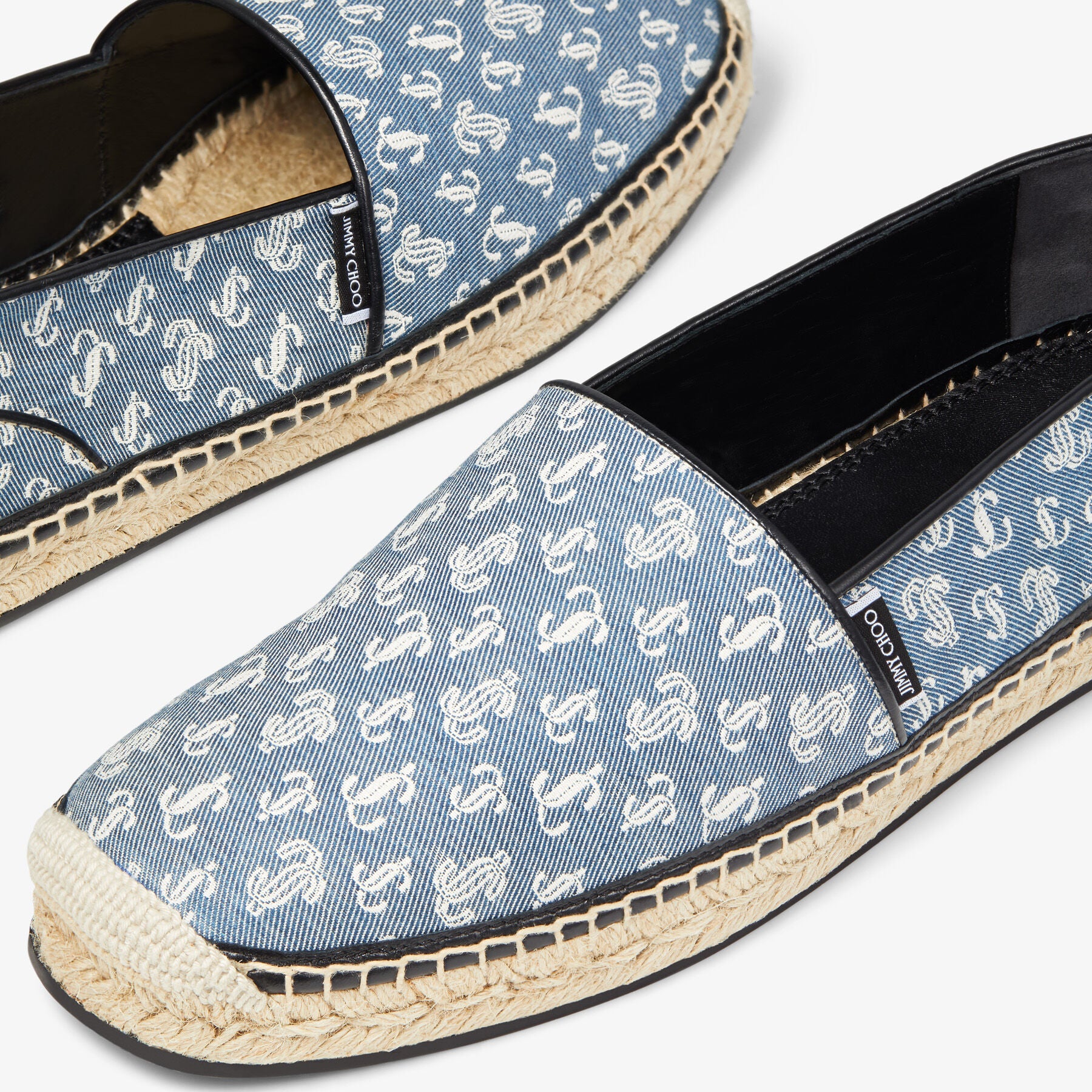 Espadrilles Egon en jean avec motif monogramme JC - Denim