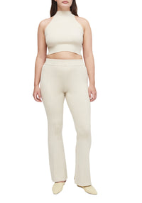 Egon flared and ribbed trousers - Cream