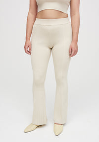 Pantalon Egon évasé et côtelé - Cream
