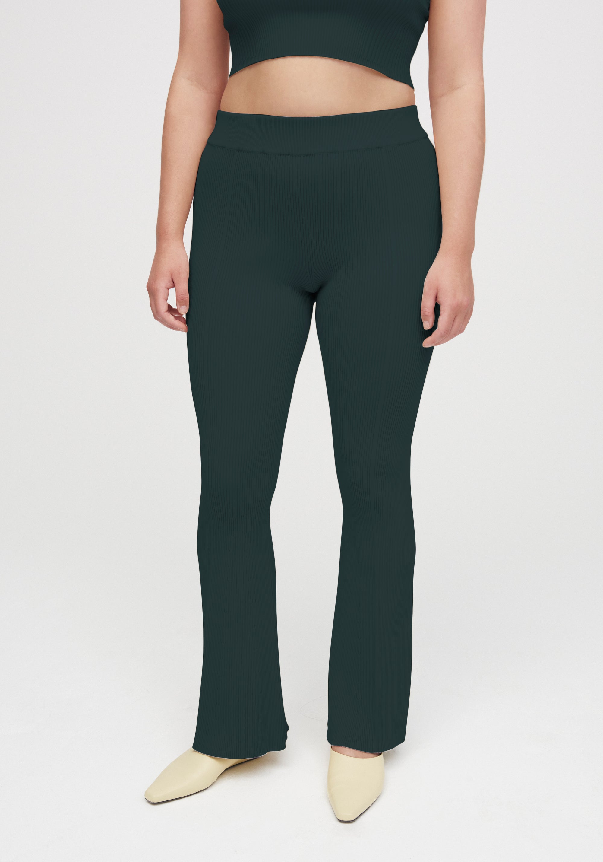 Pantalon Egon évasé et côtelé - Emerald
