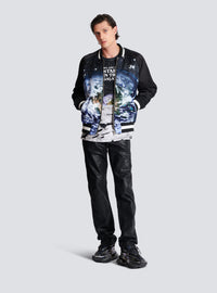 T-shirt imprimé terre et étoiles - Noir & Multico