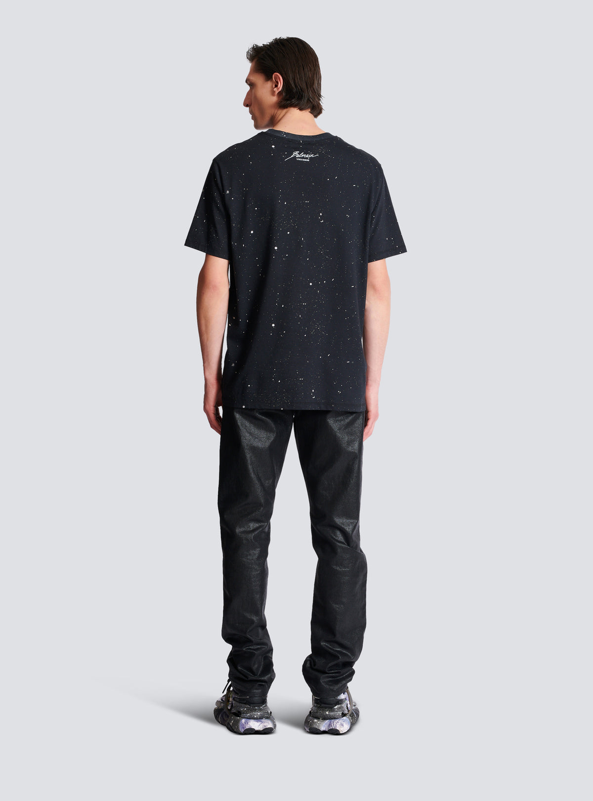 T-shirt imprimé terre et étoiles - Noir & Multico