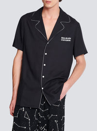 Pyjama shirt with 9 planets print - Black & Multicolor