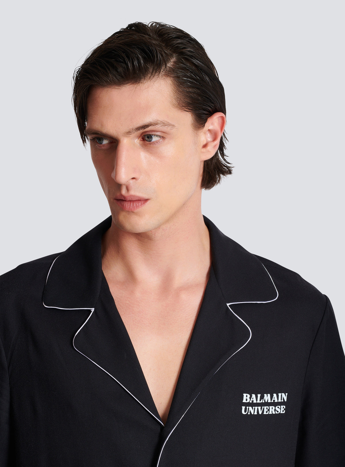 Chemise pyjama imprimée motif 9 planètes - Noir & Multico