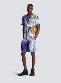 Short en soie imprimée earth - Multicolore