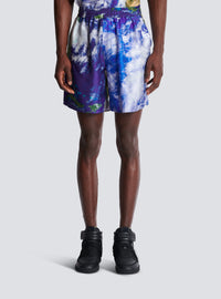 Short en soie imprimée earth - Multicolore