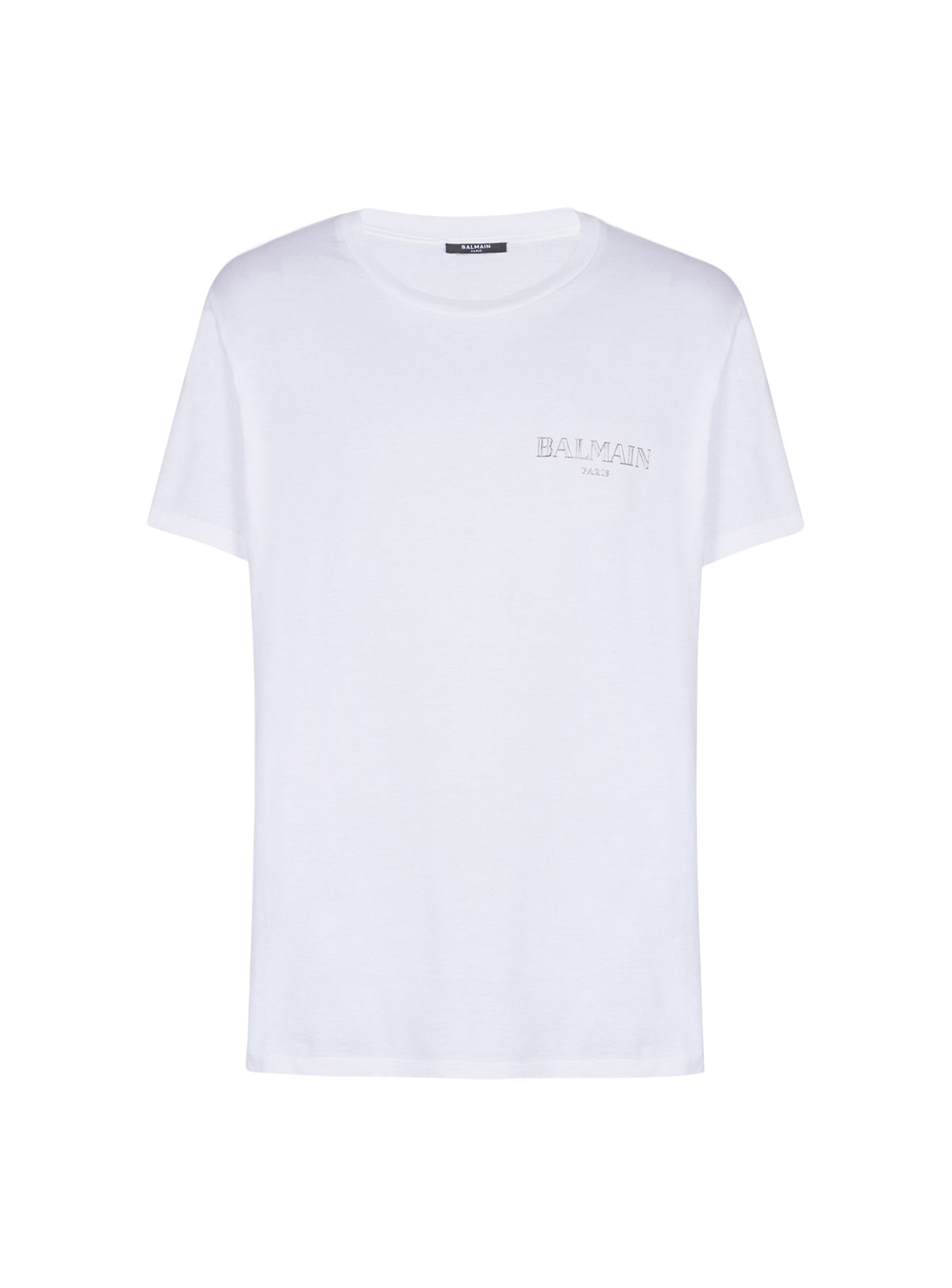 T-shirt à logo balmain vintage gel - Blanc & Argent