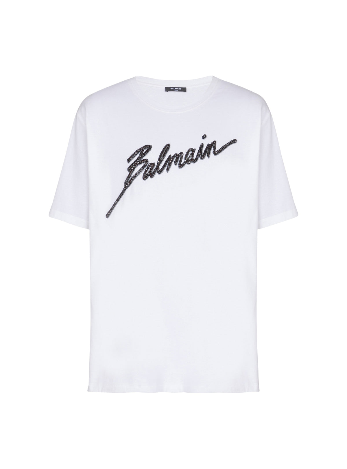 Letter embroidered T-shirt - White & Black