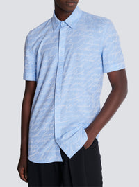 Jacquard shirt - Light Blue & White