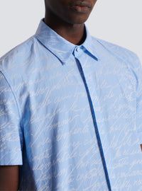 Jacquard shirt - Light Blue & White