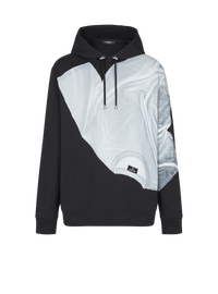 Hoodie imprimé trompe-l'œil t-shirt - Noir & Blanc