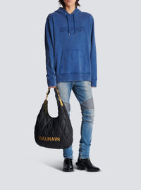 Vintage embroidered hoodie - Blue & Blue