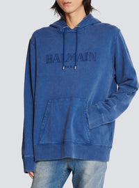 Vintage embroidered hoodie - Blue & Blue
