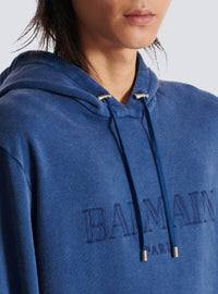 Vintage embroidered hoodie - Blue & Blue