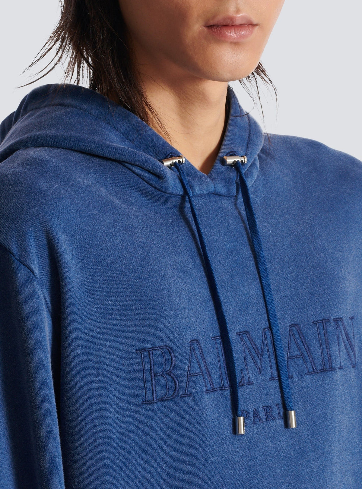 Vintage embroidered hoodie - Blue & Blue