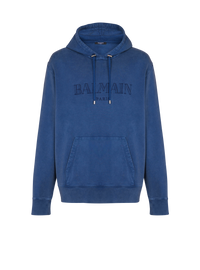 Hoodie brodé balmain vintage - Bleu & Bleu