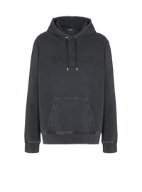 Hoodie brodé balmain vintage - Gris & Gris