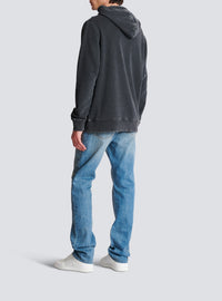 Vintage embroidered hoodie - Grey & Grey