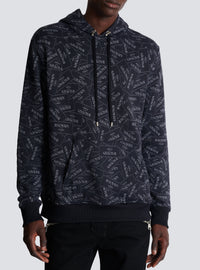 Sweat à capuche imprimé - Noir & Blanc