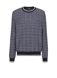 Pull en maille à monogramme pb labyrinthe - Blanc & Noir