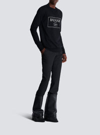 Pull à col rond en laine - Noir & Blanc