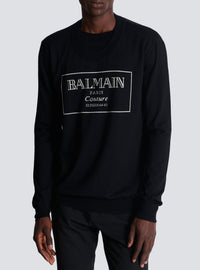 Pull à col rond en laine - Noir & Blanc
