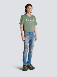 Jean biker slim en denim blue wash - Bleu Jean