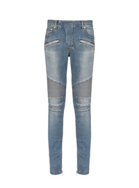 Slim biker denim trousers - Jean Blue
