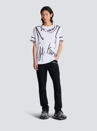 Jean biker slim en denim uni - Noir