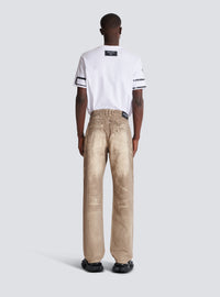 Jean loose en denim beige wash - Beige