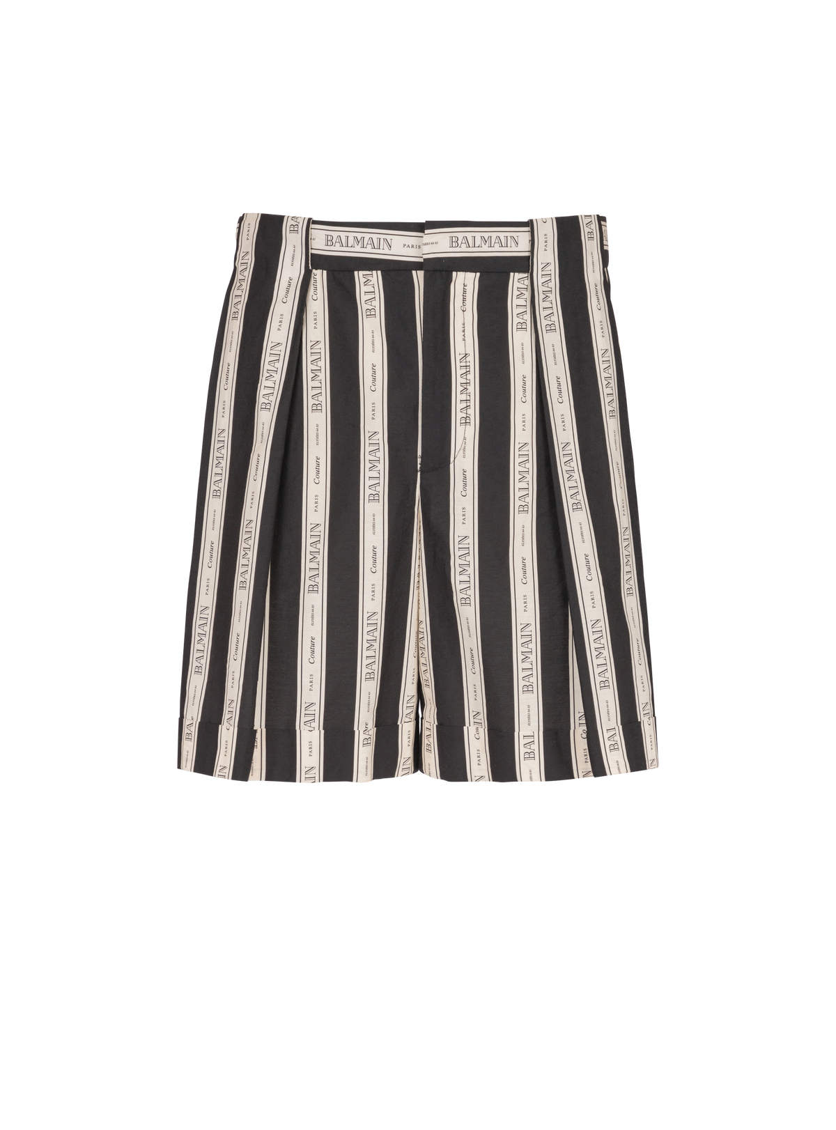 Short plissé en jacquard - Nude & Noir