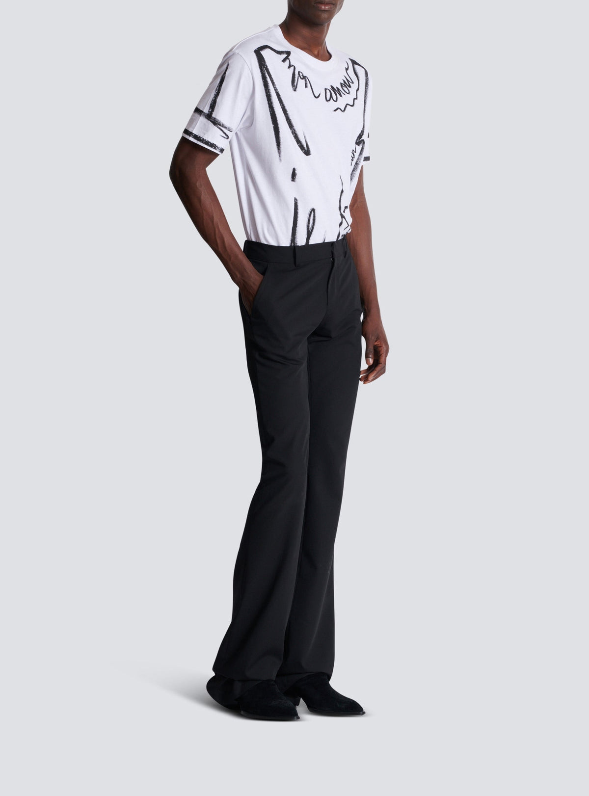 Pantalon de tailleur en laine - Noir