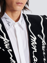 veste spencer en velours - Noir & Blanc